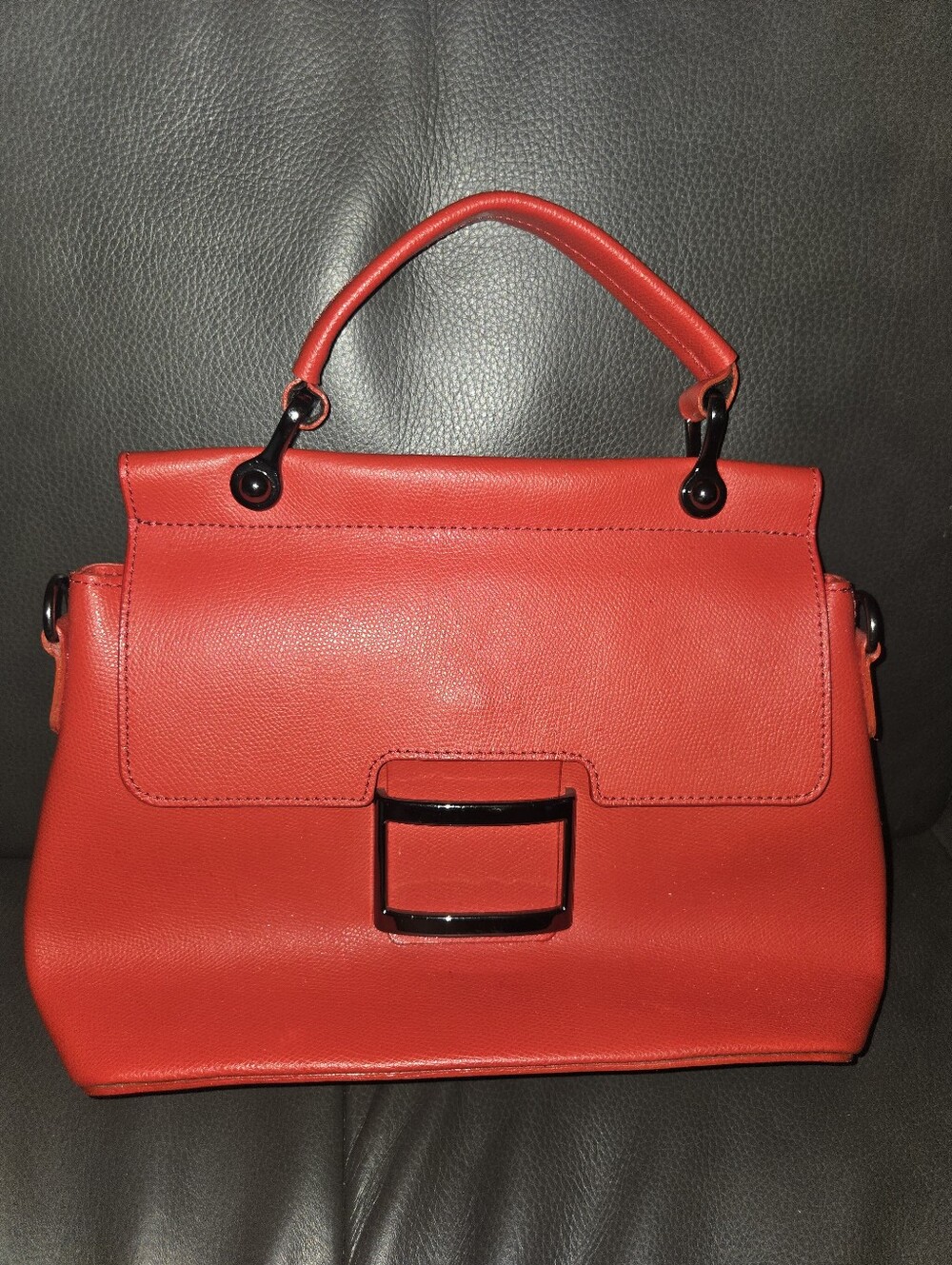 Red Top Handle Satchel